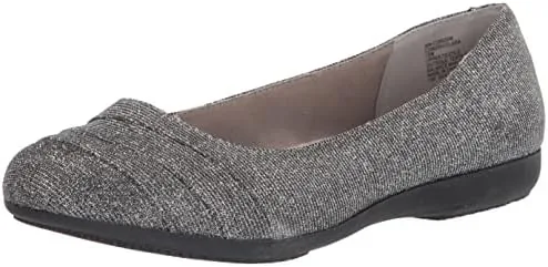 cliffs by white mountain clara womens ballet flat pewterglitterfabric 11 m