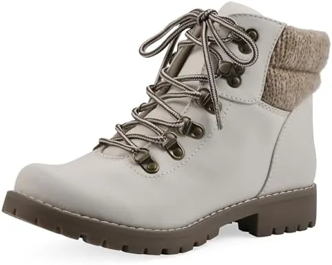 cliffs by white mountain shoes pathfield womens lace up hiker style bootie winter whitefabric 85 w