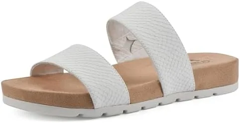 cliffs by white mountain tahlie womens slide sandal whitees print 8 m